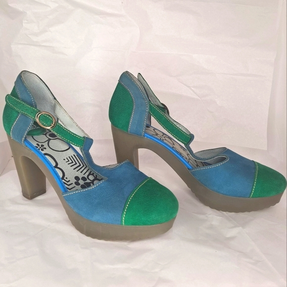 Fly London Shoes - Fly London Sassy As Hell Suede Platform Heels (Size 41)